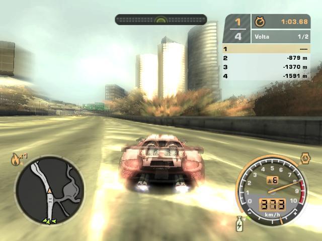 configuração do carro em Need for Speed: Most Wanted