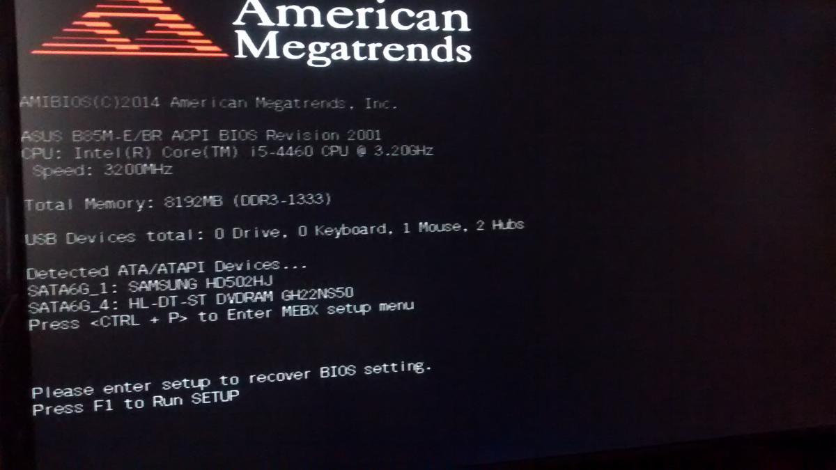 Mensagem Please enter setup to recover BIOS setting ao ligar o