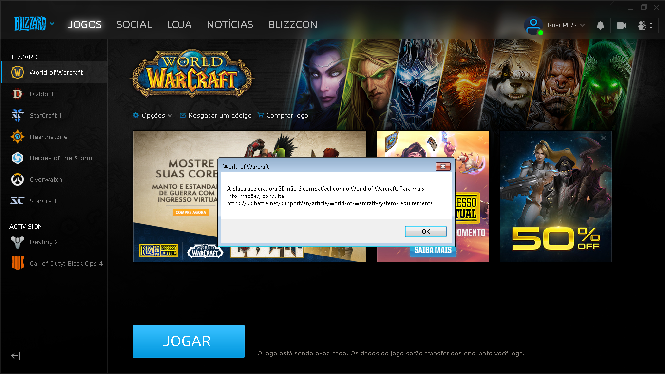 todo jogo que tento instalar no pc da erro - Jogos - Clube do Hardware