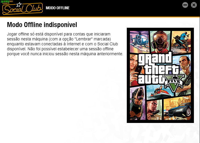 Gta V não consigo logar na conta da Social - Jogo não roda ou dá