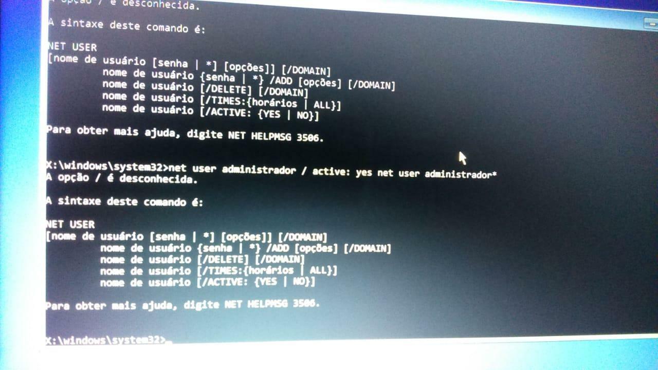 net user administrador active yes
