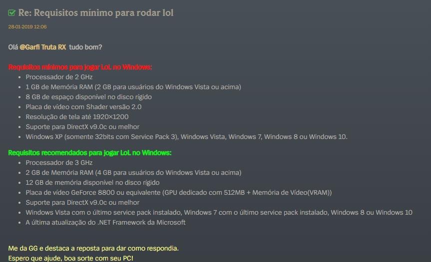 LoL: requisitos mínimo e recomendados para jogar