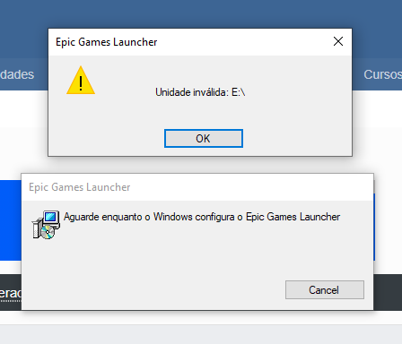 Erro na instalação do launcher da epic games. - Jogo não roda ou dá erro -  Clube do Hardware