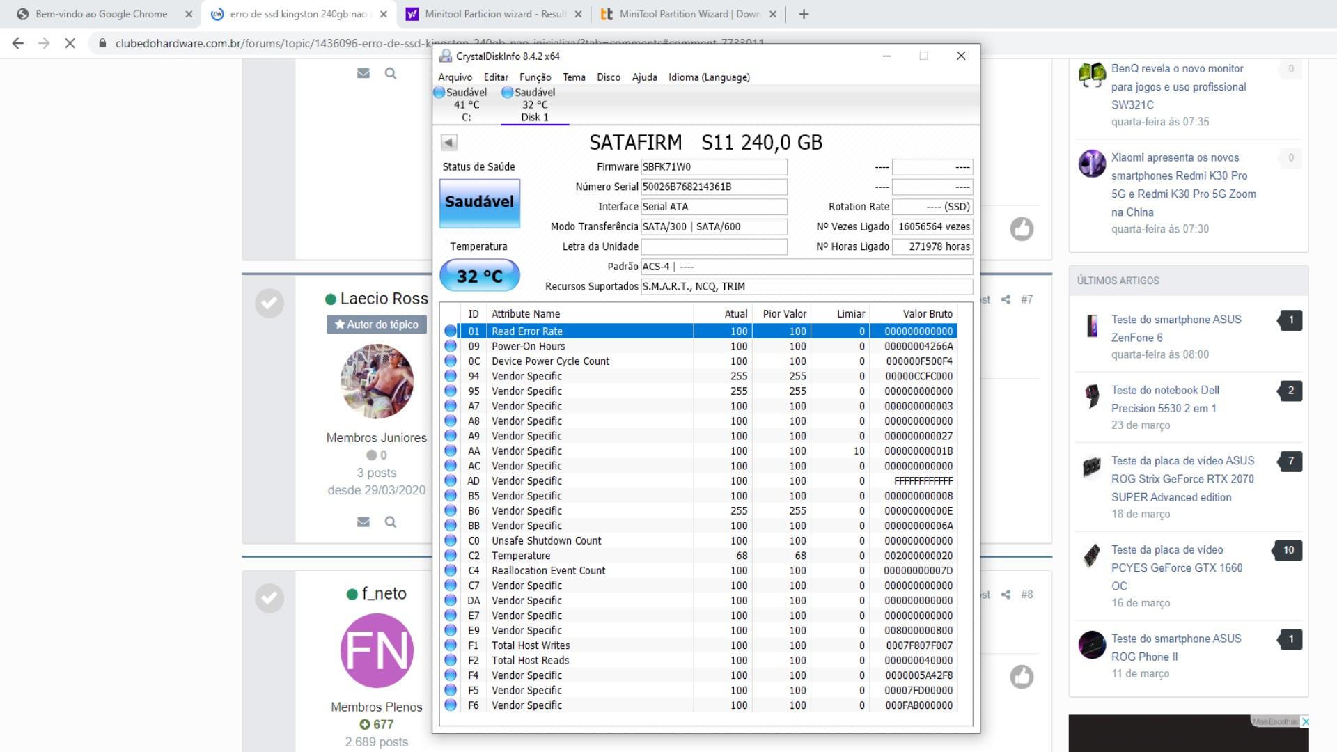 erro de ssd kingston 240gb, SATAFIRM s11 - HD, SSD e NAS - Clube