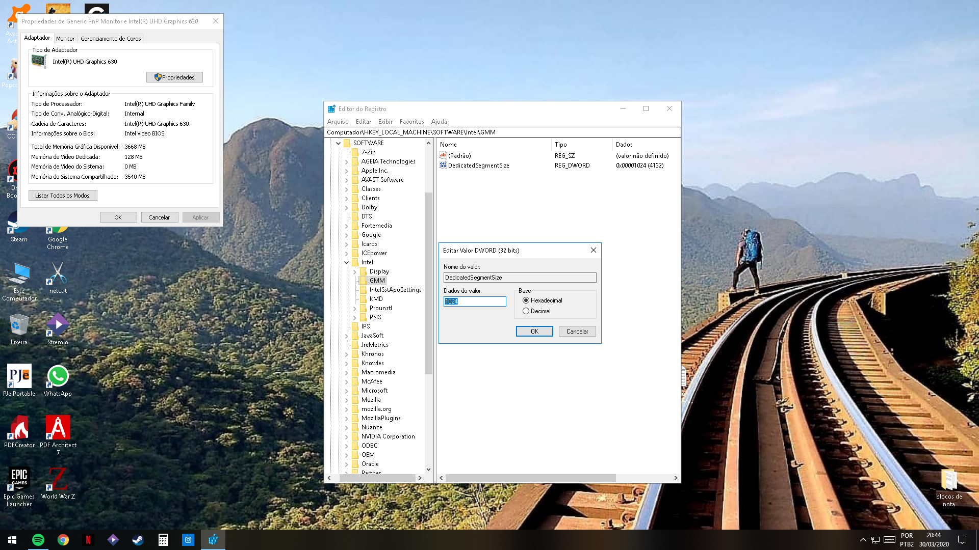 Como aumentar Mem ria dedicada Intel HD Graphics 630 na H310M G M