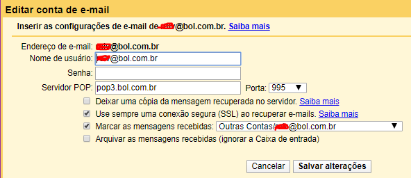 Uol Mail - configurar seu e-mail - Microsoft Community