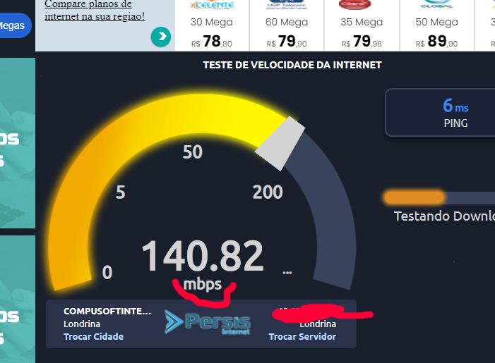 TESTE DA INTERNET CLICK SPEED 50 MEGA BELÉM PARÁ 