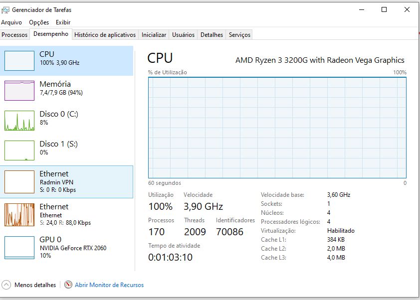 Vega 8 travando em vídeos do  - Problemas de desempenho - Clube do  Hardware