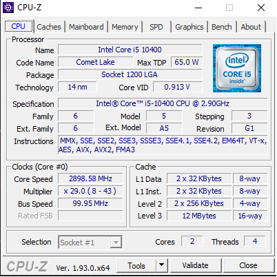 I5 10400 com apenas 2 núcleos? - Processadores - Clube do Hardware