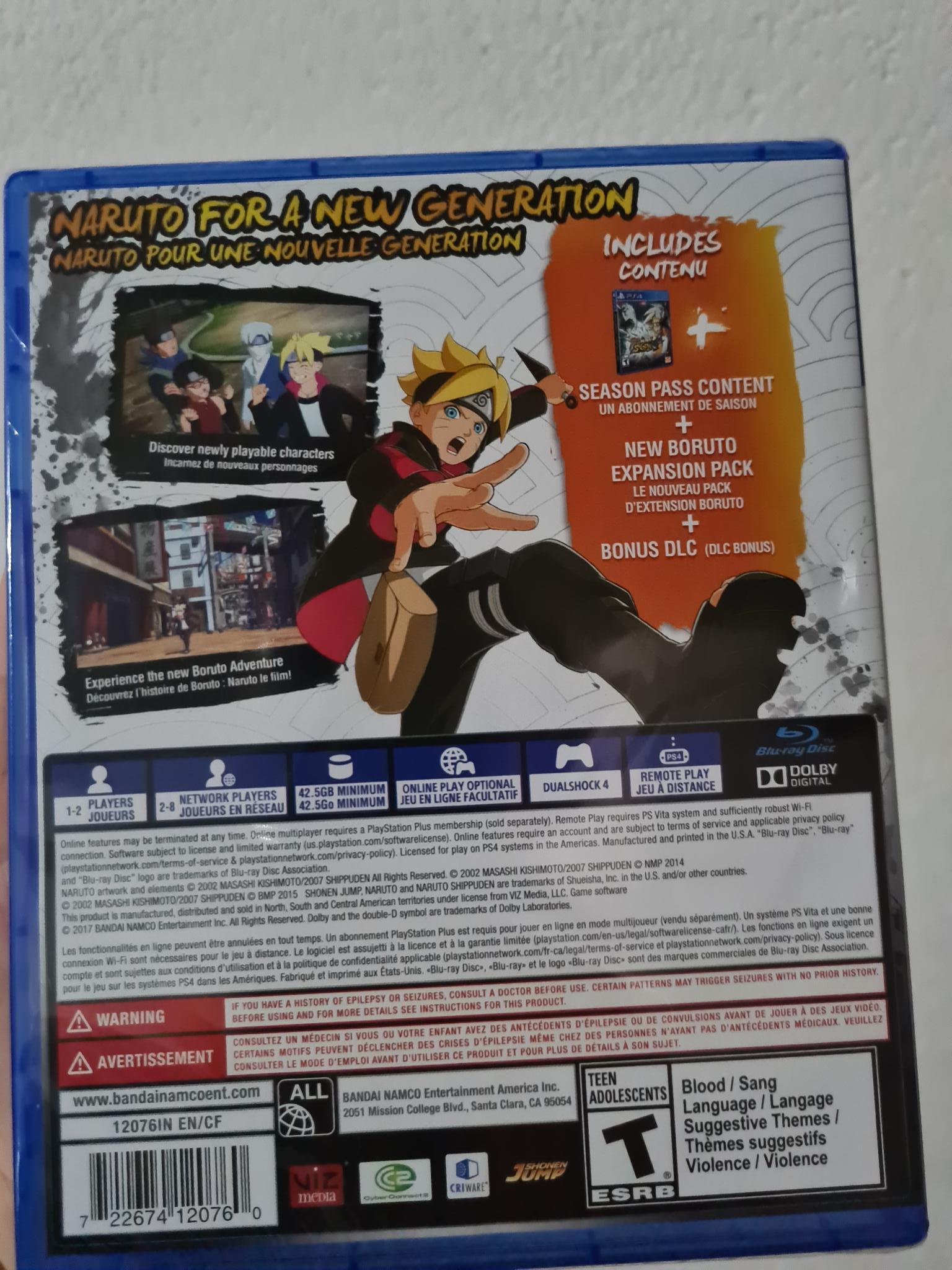 Jogo Naruto Ultimate Ninja Storm 4 Road To Boruto - Ps4