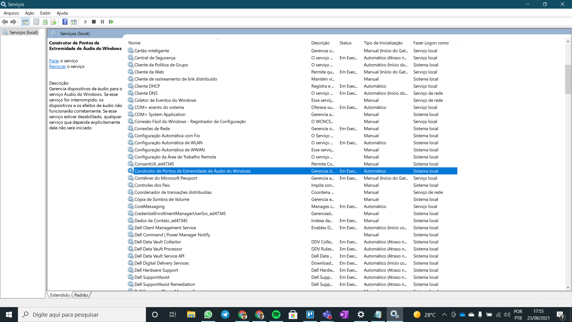 Seleção de ponto de extremidade de áudio padrão - Windows drivers