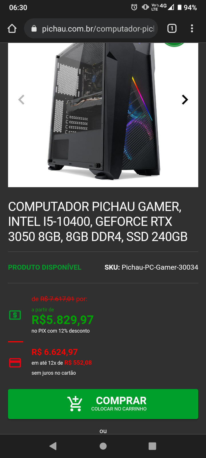 Pc Gamer // Pichau Gamer - Computadores e acessórios - Morada do