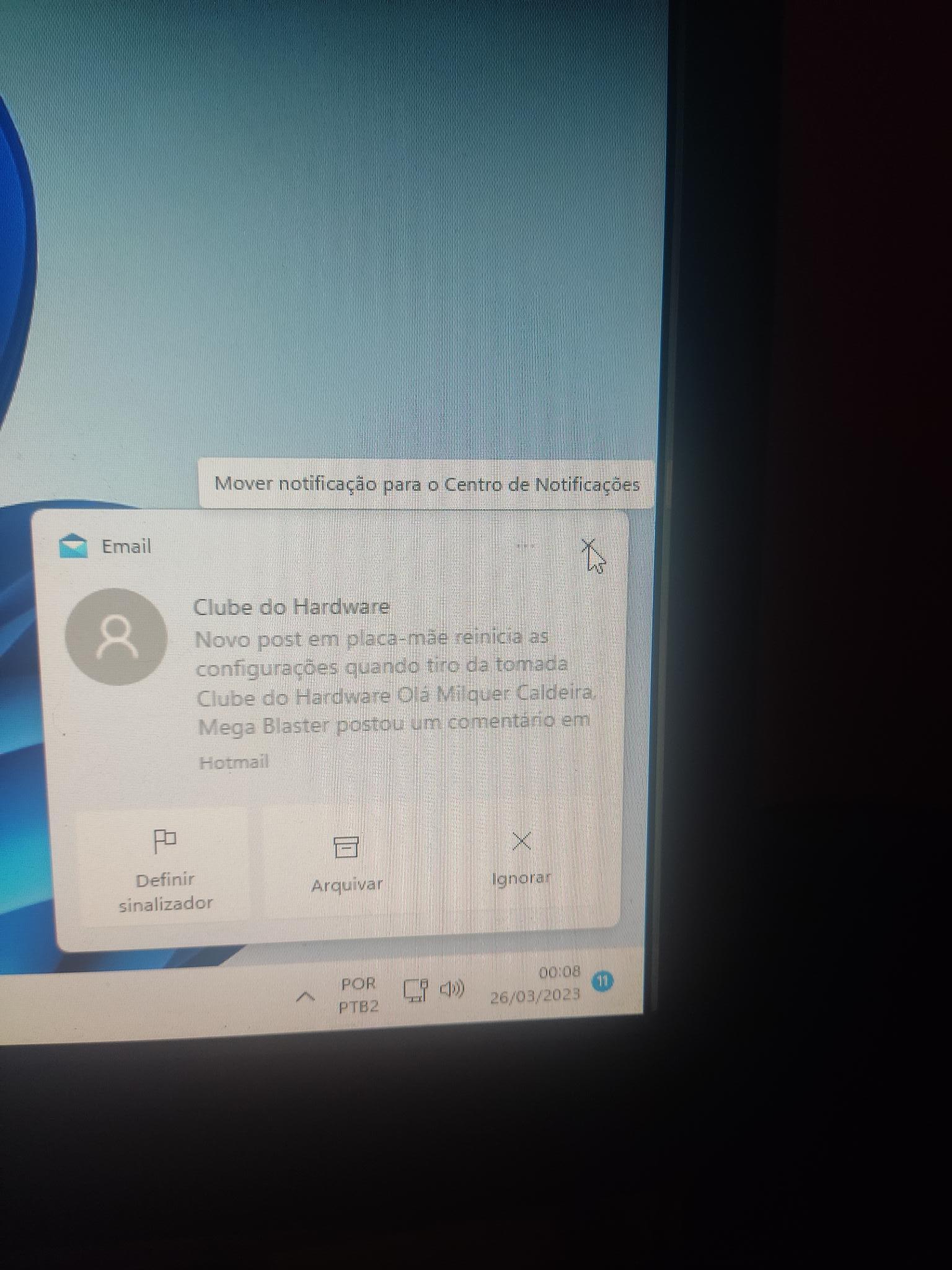 Computador reseta as configurações da BIOS a cada vez que é desligado -  Placas-mãe - Clube do Hardware