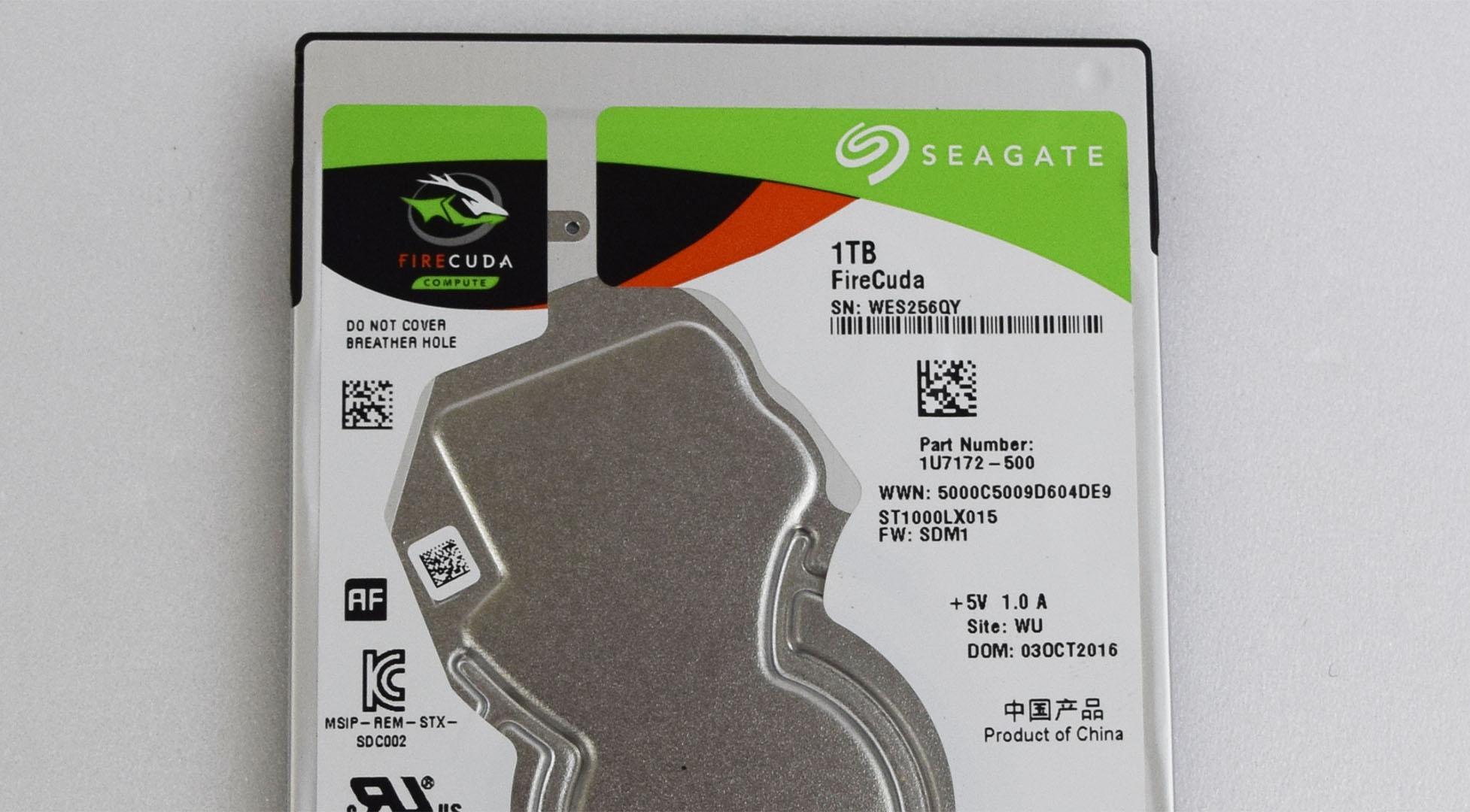 Teste do disco rígido híbrido Seagate FireCuda de 1 TB (ST1000LX015)