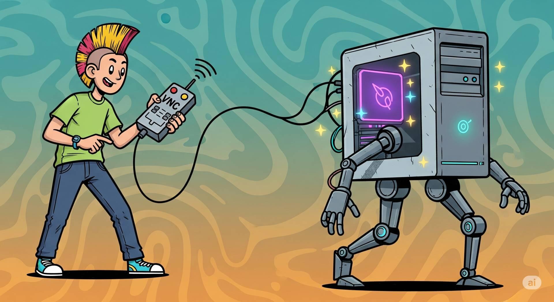 Controlando o PC remotamente com o VNC