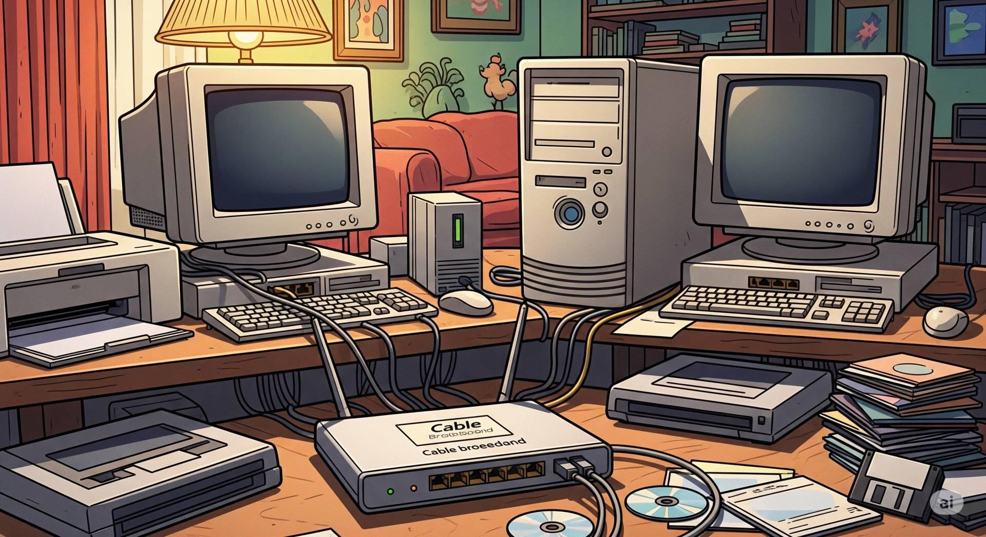 Como montar uma pequena rede usando um roteador de banda larga