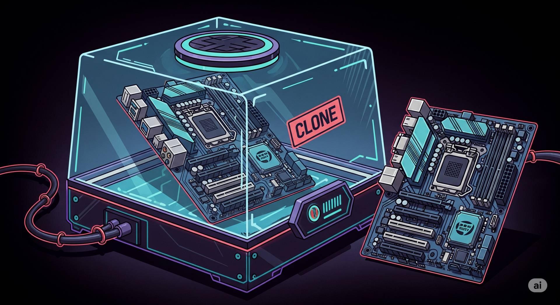 Placas-mãe clonadas