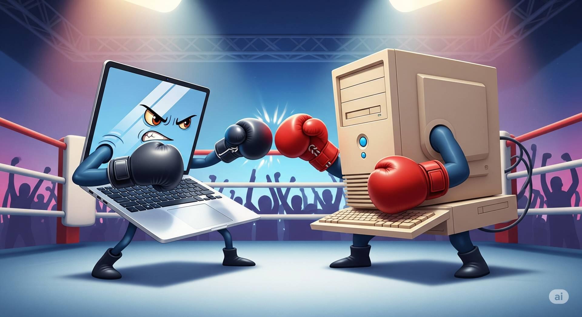 Notebooks vs. computadores de mesa