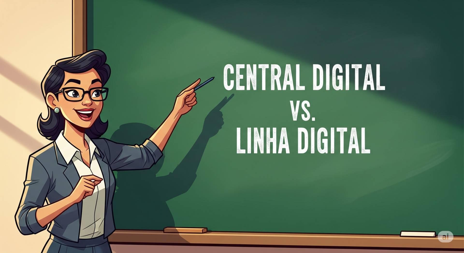 Central digital vs. linha digital
