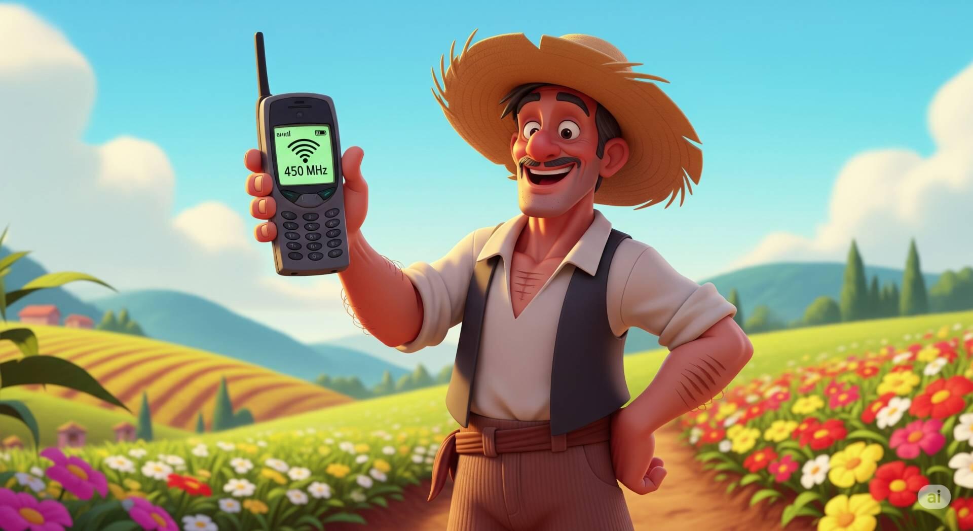 A faixa de 450 MHz e a rede celular rural no Brasil