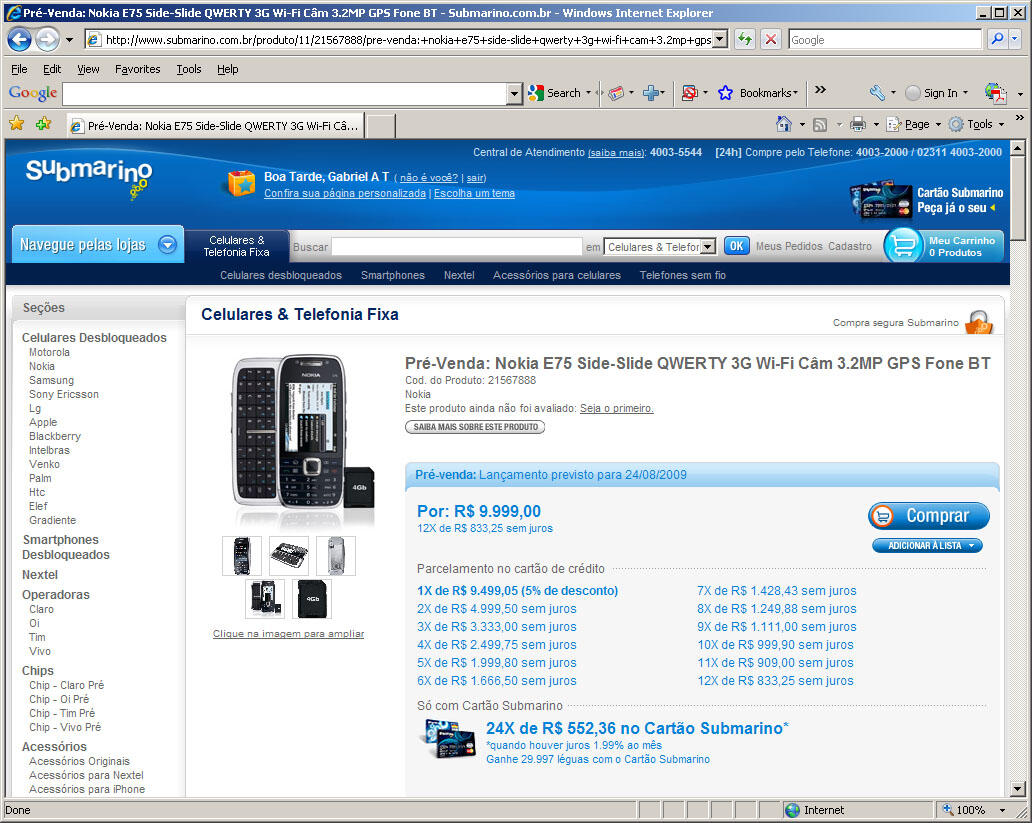 Celular de R$ 10.000