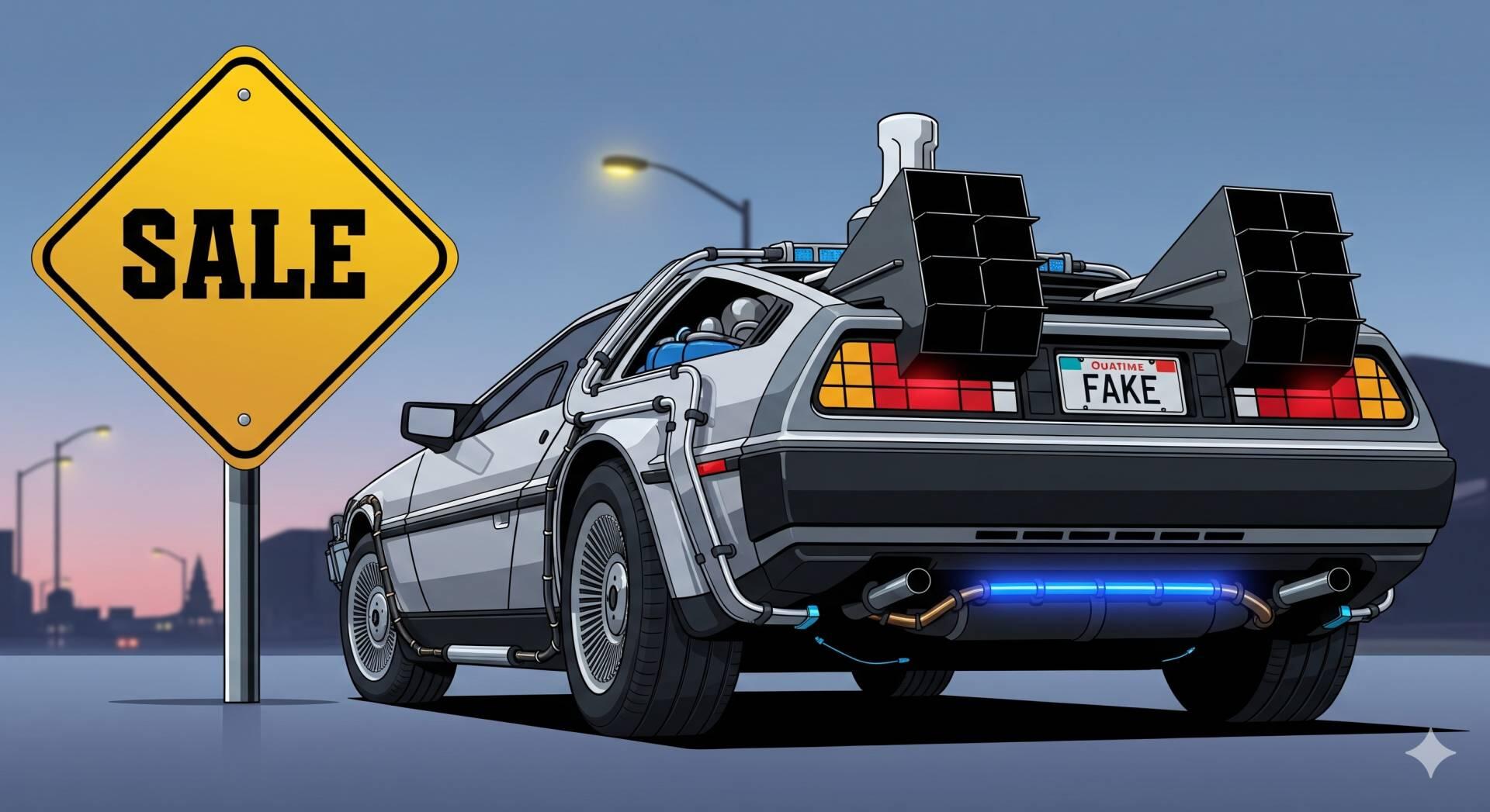 Réplica do DeLorean de de volta para o futuro à venda