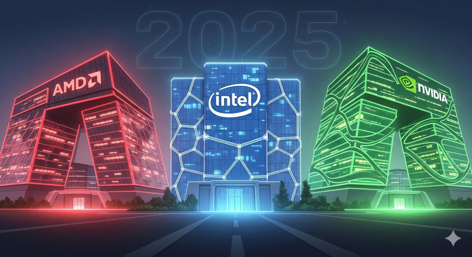 Análise comparativa entre AMD, Intel e NVIDIA: 2025