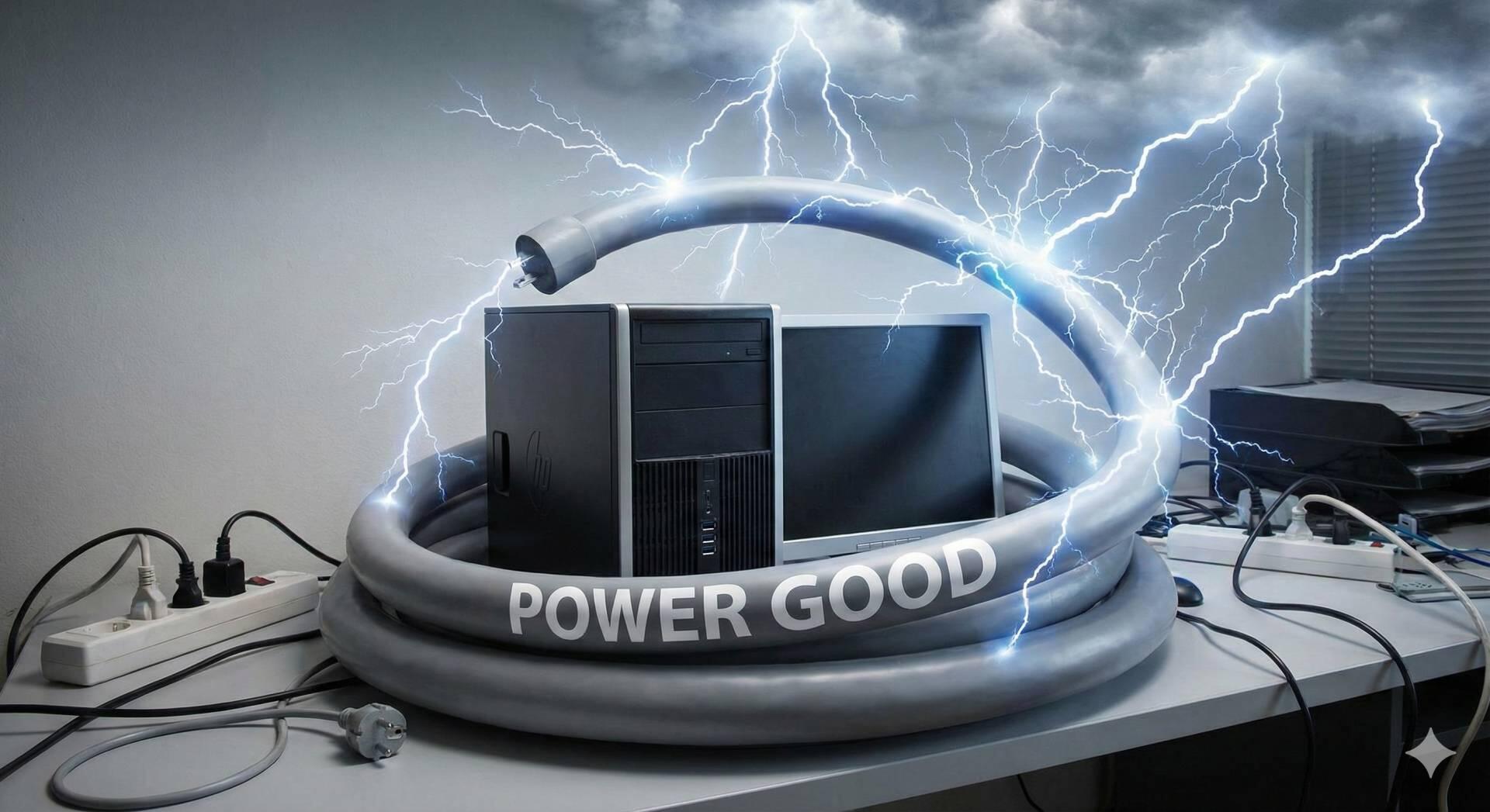 Como funciona o fio Power Good da fonte de alimentação?