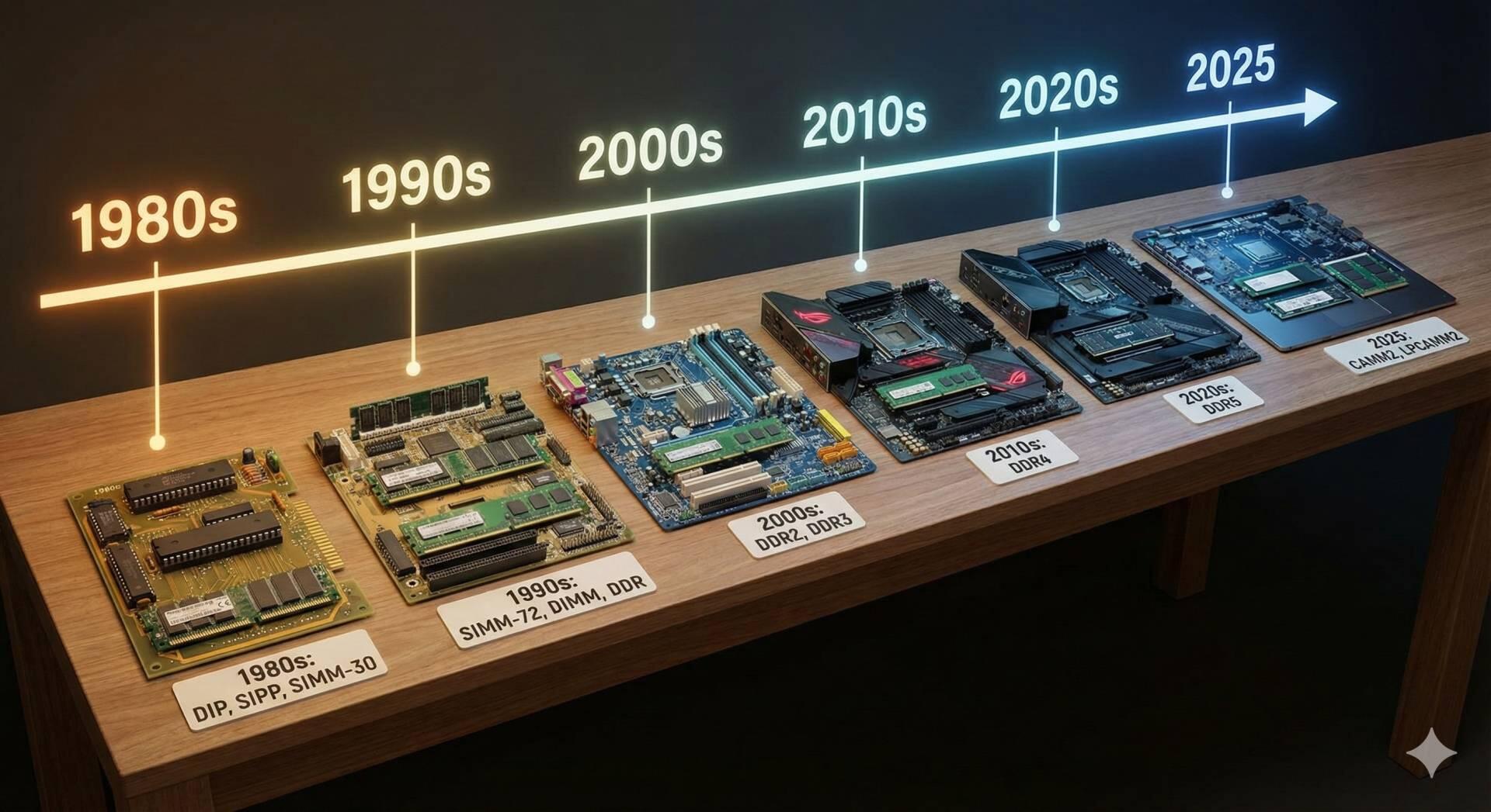 A evolução dos módulos de memória