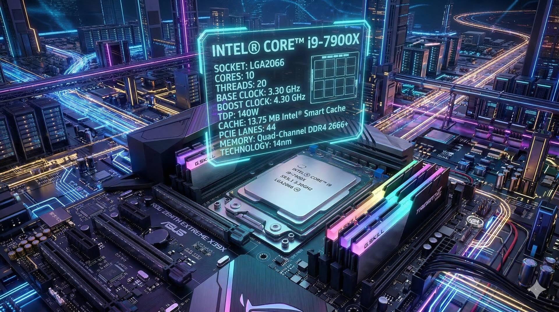 Teste do processador Core i9-7900X