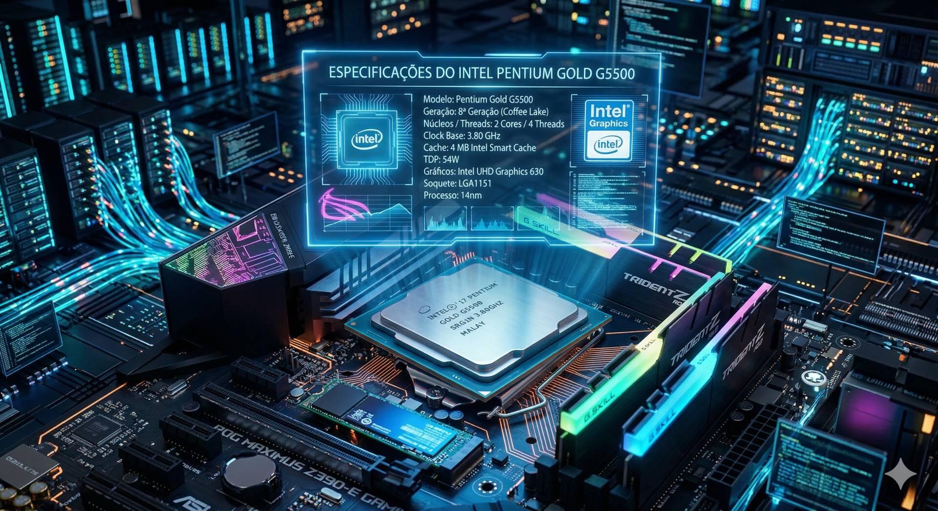 Teste do processador Pentium Gold G5500