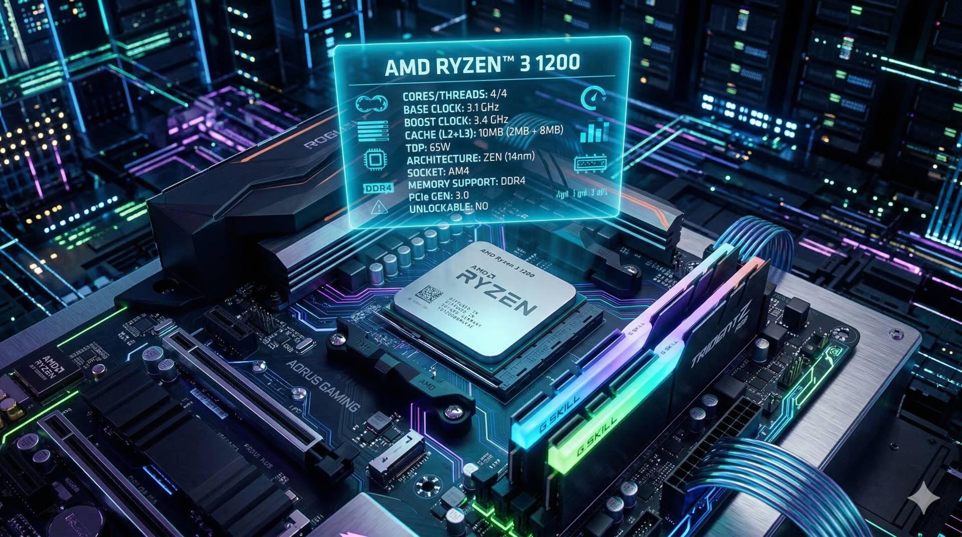 Teste do processador Ryzen 3 1200