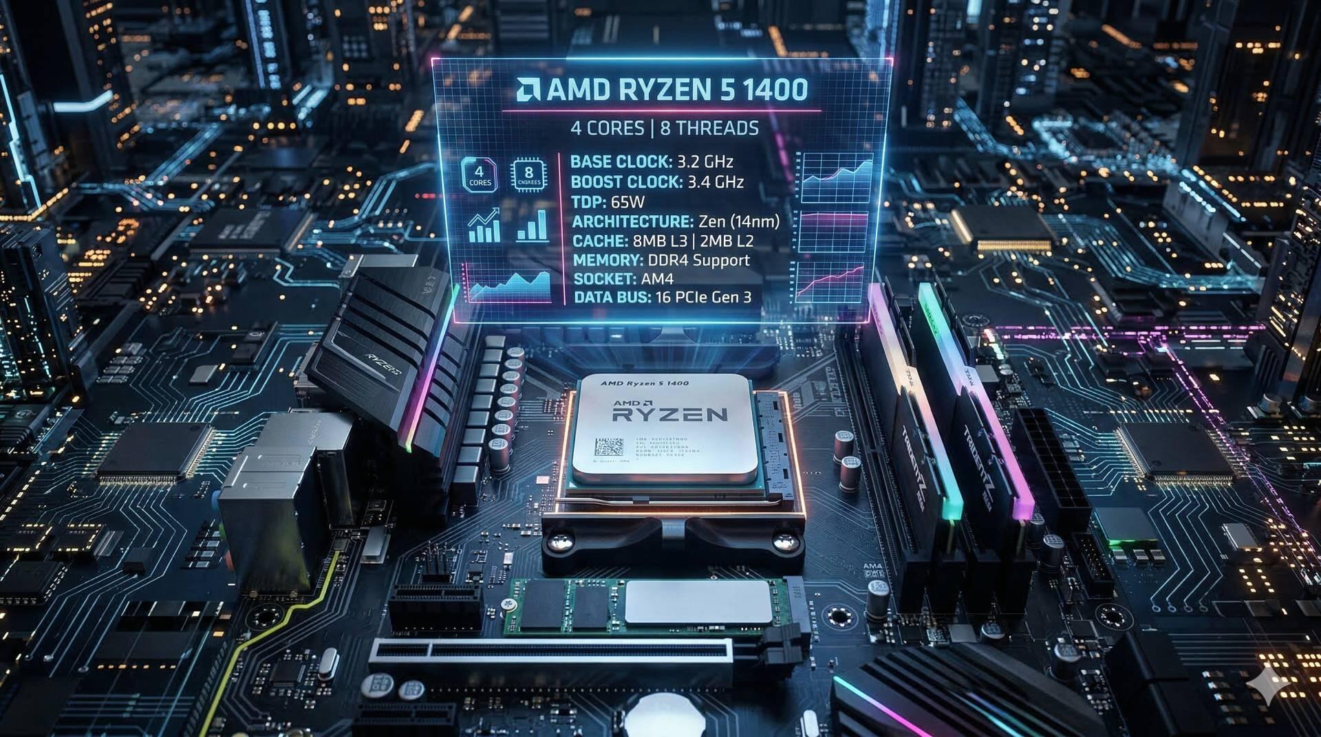 Teste do processador Ryzen 5 1400