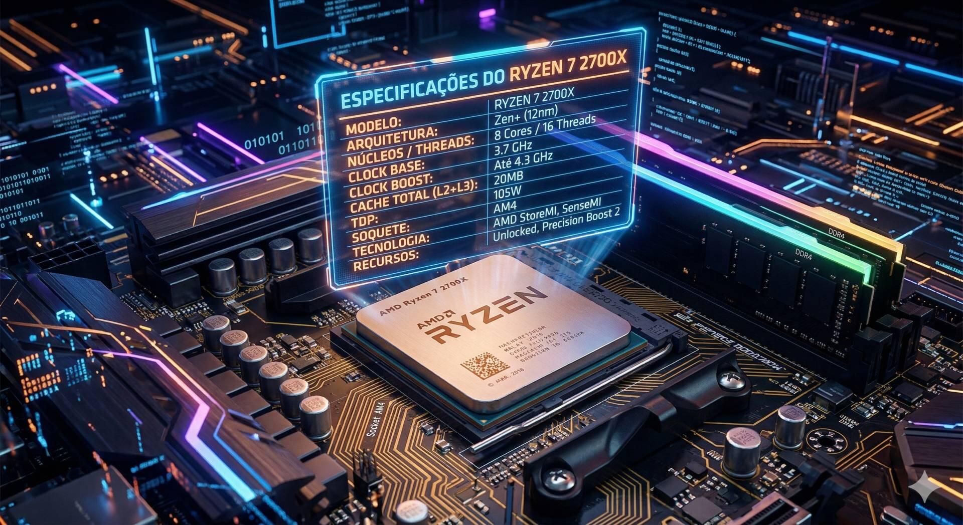 Teste do processador Ryzen 7 2700X