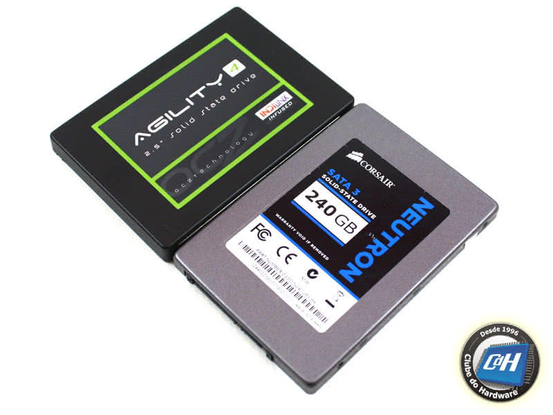Teste das Unidades SSD Corsair Neutron 240 GB vs. OCZ Agility 4 256 GB