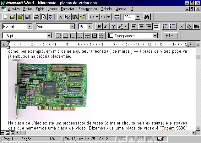 Trabalhando com imagens no Word