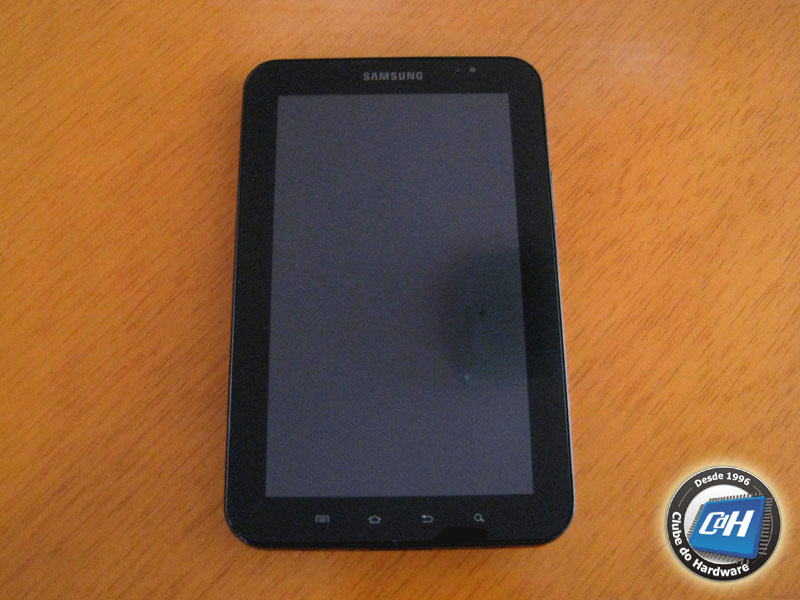 A frente do Galaxy Tab