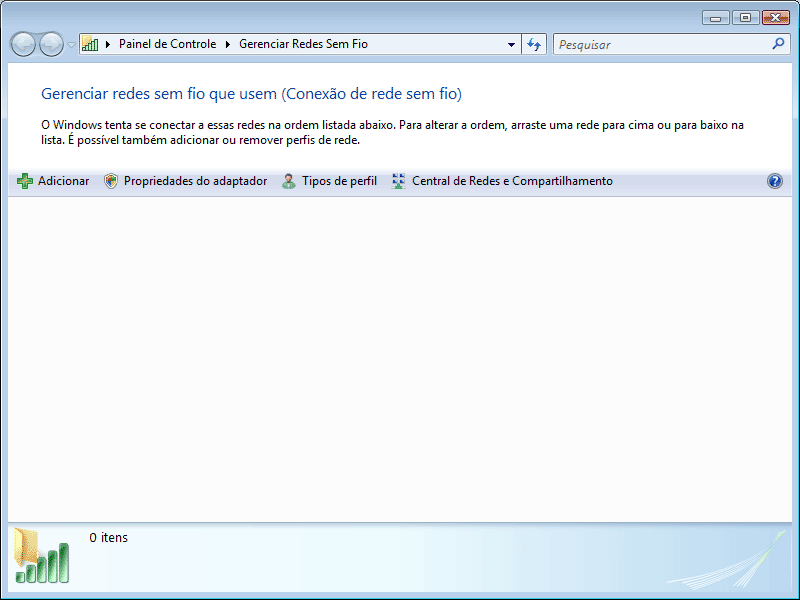 Gerenciando redes sem fio