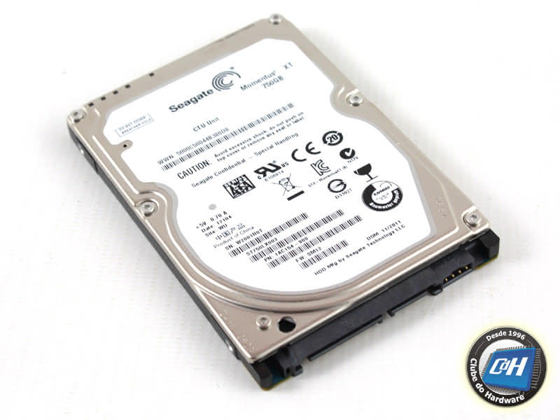 Teste do Disco Rígido Híbrido Seagate Momentus XT 750 GB