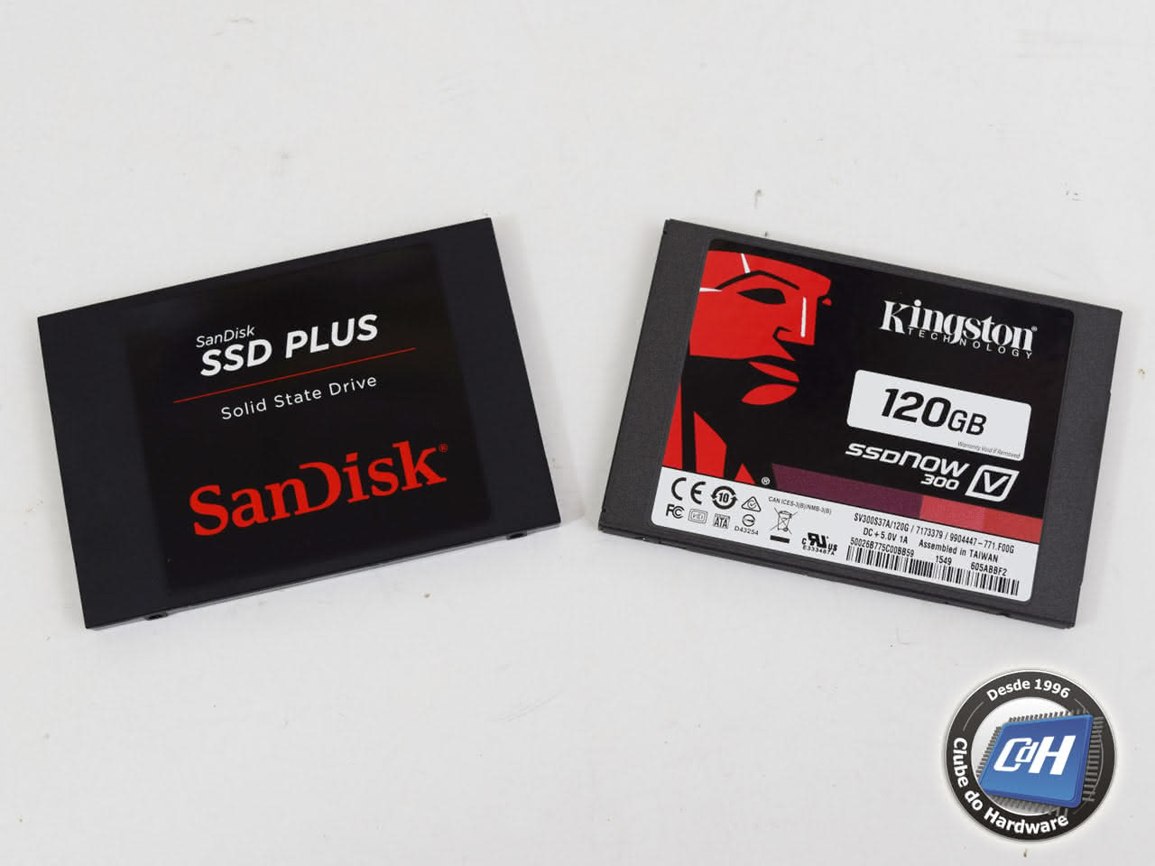 Duelo de SSDs de 120 GiB de baixo custo: SanDisk SSD PLUS vs. Kingston SSDNow V300