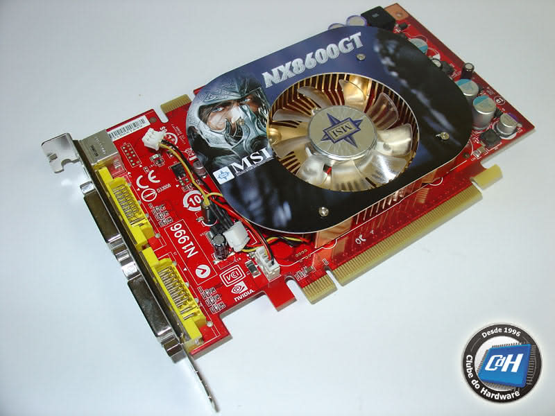 Placa de Vídeo MSI GeForce 8600 GT com Overclock de Fábrica