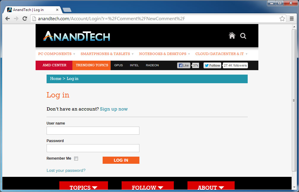 Uma tela de login encontrada através do arquivo robots.txt