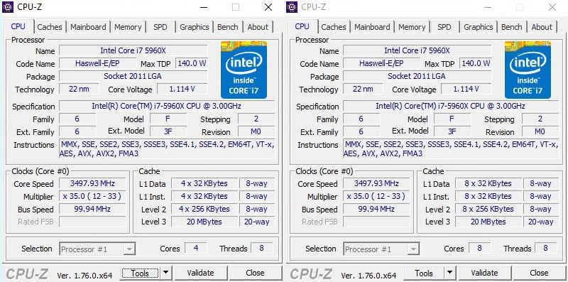 Teste de desempenho da tecnologia Hyper-Threading