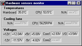 Sensores da Placa-Mãe