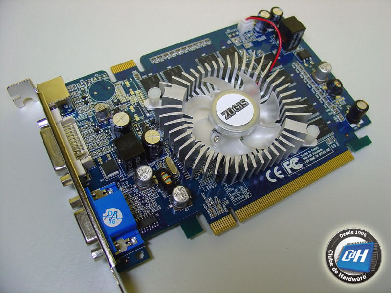 Placa de Vídeo Zogis GeForce 7300 GT com Overclock de Fábrica